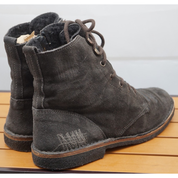 Unisex Golden Goose Gramercy Distressed Suede Lace Boot Size 41 Women 10/ Men 8 - Picture 5 of 12